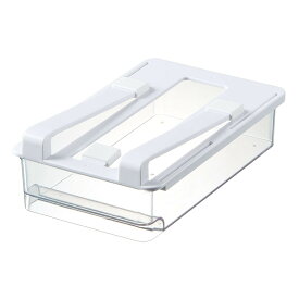 冷蔵庫収納 冷蔵庫棚下引き出しトレー スリム ベーシック （ プラスチック 冷蔵庫収納トレー 冷蔵庫トレー 収納トレー 引き出しトレー 冷蔵庫 収納 トレー トレイ ケース 冷蔵室 整理 調味料 調味料収納 小物収納 キッチン収納 ）【39ショップ】