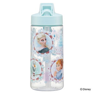 水筒 500ml キッズストローボトル アナと雪の女王 ( ディズニー ストローボトル 食洗機対応 クリアボトル ストロータイプ 子供 食洗機OK 子供用水筒 ストロー スパウト型 プラスチック スト