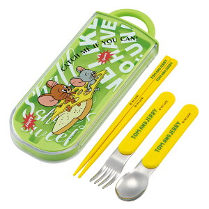 トリオセット スプーン フォーク 抗菌食洗機対応トリオセット トム&ジェリーEAT.EAT.EAT ( トムとジェリー カトラリーセット お箸 AG 銀 抗菌 子供 日本製 食洗機OK カトラリー お弁当 弁当 幼