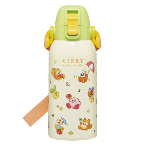 水筒 600ml ダイレクトボトル カービィ ピクニック ( 保冷 直飲み ステンレスボトル ワンプッシュ 直のみ すいとう マグ ボトル ワンタッチ 広口 軽量 軽い マグボトル ベルト付き )【39ショ