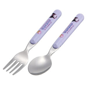 スプーン&フォークセット クロミ マシュグミ サンリオ キャラクター 日本製 ( スプーン フォーク セット 子供 持ちやすい ステンレス 食洗機対応 子ども カトラリー 食器 ベビー 赤ちゃん