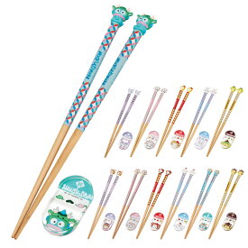 箸 マスコット付箸・箸置き （ 21cm お箸 天然木 キャラクター すべり止め加工 はし ハシ おはし カトラリー 干支 スヌーピー クロミ マイメロディ ハローキティ シナモロール ハンギョドン ポムポムプリン かわいい ）【39ショップ】