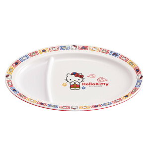 メラミン ギョーザ皿 ハローキティ ( 食洗機対応 キティ キャラクター サンリオ お皿 皿 プレート 餃子 ぎょうざ ギョウザ かわいい 中華 食器 中華食器 )【39ショップ】