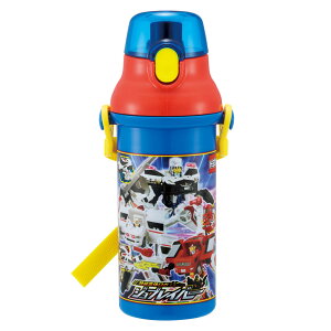 水筒 480ml 直飲プラワンタッチボトル ジョブレイバー キッズ ( 子供用 プラスチック製 ダイレクトボトル 直飲み ワンタッチ 日本製 ショルダーベルト付き 広口 軽量 ボトル ワンプッシュ )