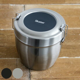 弁当箱 保温 抗菌 800ml 丼 真空ステンレス SKATER 保温弁当箱 （ レンジ対応 保冷 ランチジャー お弁当箱 2段 AG 銀 レンジOK 保冷弁当箱 丼ぶり お弁当 弁当 ランチボックス 二段 ）【39ショップ】
