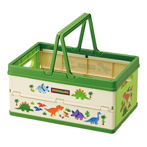 コンテナ 折りたたみ 収納ボックス ディノサウルス 恐竜 ( 収納ボックス カゴ 籠 買物かご バスケット コンテナバスケット バスケット コンテナ 折りたためるバスケット コンパクト おもち