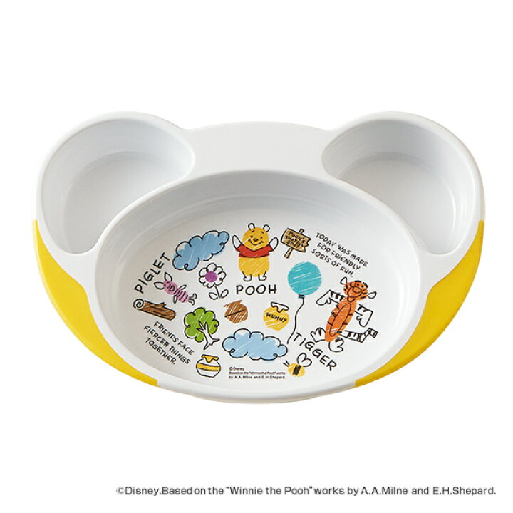 楽天市場 ランチプレート 23cm Poohスケッチ ランチ皿 食器 ディズニー キャラクター 電子レンジ対応 食洗機対応 仕切り皿 プーさん ベビー食器 赤ちゃん 食器 すくいやすい 7ヶ月 39ショップ インテリアパレット
