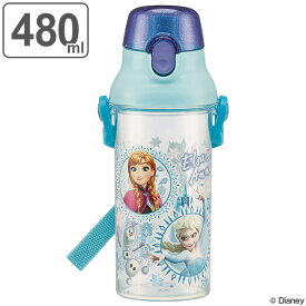 水筒 アナと雪の女王 直飲み プラスチック 480ml 子供 キャラクター （ 食洗機対応 幼稚園 保育園 軽量 プラスチック製 ワンプッシュボトル 子供用水筒 ダイレクトボトル マグボトル すいとう 透明 子供用 子ども ） 【39ショップ】