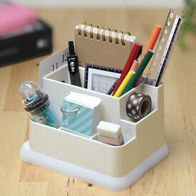 ペン立て リビガク ペンスタンド アイボリー （ 鉛筆立て 文房具入れ デスク収納 筆立て リビング学習 子供 ステーショナリースタンド ペンホルダー ペン差し デスク 収納 文具 おしゃれ キッズ ）【39ショップ】