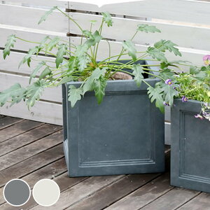 プランター マグネシウムプランター 幅36cm ( プランターカバー スクエア 36cm 植木鉢 鉢 底穴 屋外 外 家庭菜園 寄せ植え おしゃれ ポット 鉢カバー モダン ホテル 鉢植え 屋内 正方形 四角 大