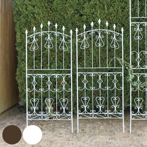 フェンス アイアン ローズフェンス 高さ156cm ロータイプ 2枚組 ( ガーデンフェンス インテリア ガーデニング雑貨 アンティーク おしゃれ ガーデニング スチール ディスプレイ オブジェ 置物