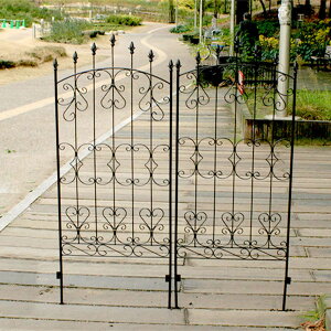 フェンス アイアン ローズフェンス 高さ151cm 4枚組 ( ガーデンフェンス インテリア ガーデニング雑貨 アンティーク おしゃれ ガーデニング スチール ディスプレイ オブジェ 置物 庭 ガーデ
