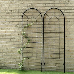 フェンス アイアンフェンス ロータイプ 高さ151cm 2枚組 ( ガーデンフェンス インテリア ガーデニング雑貨 アンティーク おしゃれ ガーデニング アイアン 鉄 ディスプレイ オブジェ 置物 庭