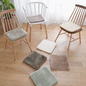 チェアパッド 2層ウレタン マイクロファイバー 四角 くすみカラー ( 35cm チェアマット 滑り止め シートクッション フロアクッション 高反発 洗える 椅子 ベンチ パッド おしゃれ 車 床暖房