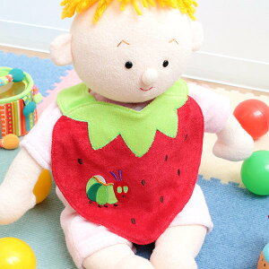 よだれかけ はらぺこあおむし ビブ スタイ ベビーエプロン キャラクター ( ベビースタイ 前掛け ベビー エプロン 赤ちゃん 新生児 お食事エプロン ワンタッチ 出産祝い プレゼント ) 【39