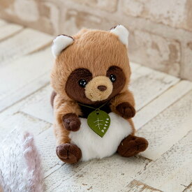 ぬいぐるみ potte タヌキ （ ヌイグルミ たぬき 動物 雑貨 インテリア アニマル グッズ ベビー 赤ちゃん プレゼント ギフト かわいい 縫いぐるみ 人形 手乗り 小さい 癒しグッズ 子ども キッズ 出産祝い 女の子 男の子 ） 【39ショップ】