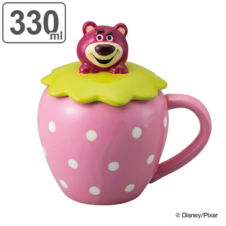 楽天市場 マグカップ 330ml トイ ストーリー いちごマグ ロッツォ ディズニー キャラクター 電子レンジ対応 食洗機対応 蓋付き カップ マグ コップ マグ フタ付き おもしろ 食器 ピクサー 39ショップ インテリアパレット