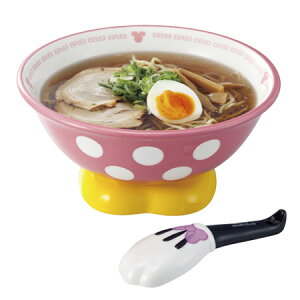 ラーメン鉢 れんげ ラーメンセット 食器 ミニーマウス ( スプーン 丼鉢 どんぶり おもしろ雑貨 器 ディズニー ) 【39ショップ】