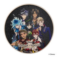 コースター 吸水 9cm フェイス ツイステッドワンダーランド 磁器 キャラクター （ 吸水コースター ディズ…