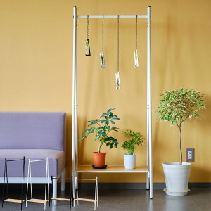 ハンガーラック 燕三条製 RACK A シェルフボード 棚付 幅65cm ( アジャスター付き ポールハンガー コートハンガー 省スペース 子供 収納 ハンガーポール コート掛け 玄関収納 ハンガー 国産 頑