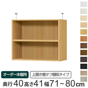 専用 上置き棚 タフ棚板 type41 オーダー本棚 奥行40cm 幅71-80cm用 ( 送料無料 オーダーメイド 天井つっぱり 本棚 多目的ラック セミオーダー 突っ張り棚 ) 【39ショップ】