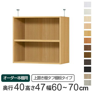 専用 上置き棚 タフ棚板 type47 オーダー本棚 奥行40cm 幅60-70cm用 ( 送料無料 オーダーメイド 天井つっぱり 本棚 多目的ラック セミオーダー 突っ張り棚 ) 【39ショップ】
