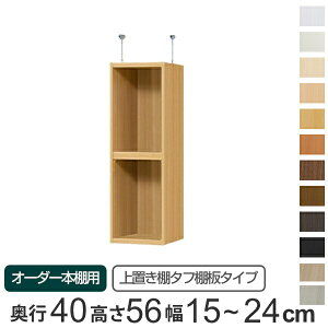 専用 上置き棚 タフ棚板 type56 オーダー本棚 奥行40cm 幅15-24cm用 ( 送料無料 オーダーメイド 天井つっぱり 本棚 多目的ラック セミオーダー 突っ張り棚 ) 【39ショップ】