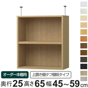 専用 上置き棚 タフ棚板 type65 オーダー本棚 奥行25cm 幅45-59cm用 ( 専用パーツ 追加オプション 上置き 収納家具 オプション 追加 オーダー ラック パーツ ) 【39ショップ】