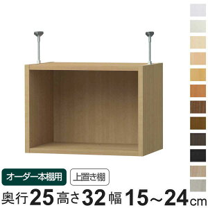 専用 上置き棚 type32 オーダー本棚 奥行25cm 幅15-24cm用 ( 専用パーツ 追加オプション 上置き 収納家具 オプション 追加 オーダー ラック パーツ ) 【39ショップ】
