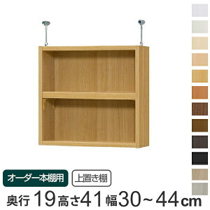 専用 上置き棚 標準棚板 type41 オーダー本棚 奥行19cm 幅30-44cm用 ( 送料無料 オーダーメイド 天井つっぱり 本棚 収納棚 セミオーダー ) 【39ショップ】