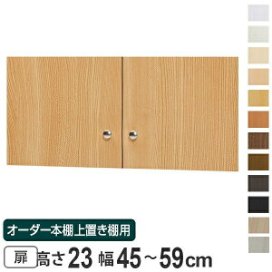 オーダー本棚 上置き棚 type23用扉 幅45-59cm ( 送料無料 オーダーメイド 収納棚 ) 【39ショップ】