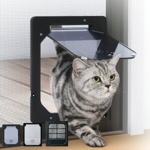 ペットドア 網戸 犬猫出入口 中型犬 小型犬 猫 ( キャットドア 網戸用 出入り口 犬 ペット 取り付け 簡単 後付け 入口 出口 ドア 扉 磁石 便利 ペットグッズ ペット用品 )【39ショップ】