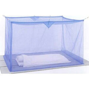 洗える ナイロン蚊帳(かや) 6畳 ブルー 送料無料 【39ショップ】