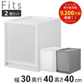 収納ケース 同色2個セット Fits フィッツ フィッツケース FC40-3040 （ 幅30×奥行40×高さ40cm 収納 ケース 衣類収納 積み重ね 収納ボックス 衣装ケース クローゼット収納 引き出し 衣類ケース 洗面所 小物収納 プラスチック ）【39ショップ】