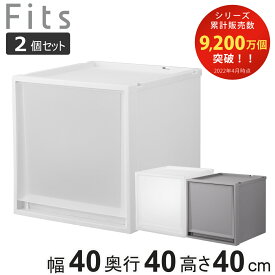 収納ケース 同色2個セット Fits フィッツ フィッツケース FC40-4040 （ 幅40×奥行40×高さ40cm 収納 ケース 衣類収納 積み重ね 収納ボックス 衣装ケース クローゼット収納 引き出し 衣類ケース 洗面所 小物収納 プラスチック ）【39ショップ】