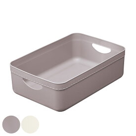 小物入れ 樹脂と暮らす R100 STORAGE CASE S 2個セット 収納 （ 幅37.5×奥行25.5×高さ11.5cm ケース ボックス A4サイズ プラスチック 日本製 小物収納 浅型 リサイクル材 持ち手付き キッチン デスク周り インナーボックス ）【39ショップ】