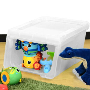 収納ボックス 前開き KABAKO カバコ スリム S ( 幅30×奥行40×高さ22cm 収納ケース 半透明 日本製 収納 フラップ 衣装ケース おもちゃ箱 クローゼット収納 衣類 洋服 積み重ね フタ付き 洗面所 キ
