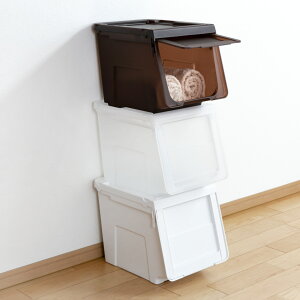 収納ボックス 前開き 幅30×奥行42×高さ31cm KABAKO カバコ スリム M ( 収納ケース 日本製 収納 フラップ 衣装ケース おもちゃ箱 クローゼット収納 衣類 洋服 積み重ね フタ付き 洗面所 キッチン