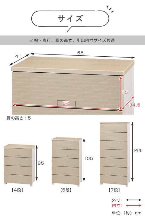 楽天市場】チェスト フィッツチェスト ウッド Fits 4段 5段 7段 