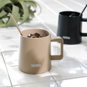 マグカップ 350ml 保温 保冷 真空断熱 JDZ-350 ステンレス ( サーモス THERMOS 食洗機対応 ステンレスマグカップ マグ カップ コップ 汚れ つきにくい マドラー付き セラミック加工 コーヒー 紅茶