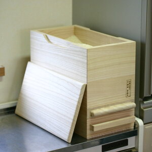 米びつ 計量機能付き キャスター付き 桐製 5kg 1合計量 ( 米櫃 こめびつ ライスボックス ライスストッカー おすすめ 5kg用 5キロ 桐 和風 桐製米びつ お米 収納 保存 ストッカー キッチン スリ