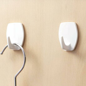 フック リビングフック（大） 粘着フック 3個入り （ 耐荷重1.5kg 粘着 収納 壁 引っ掛け 壁掛け 吊り下げ 壁面収納 粘着テープ 小物掛け 洋服 ハンガー キッチン 玄関 粘着タイプ 壁面 小物 キーフック 鍵 小物フック ）【39ショップ】