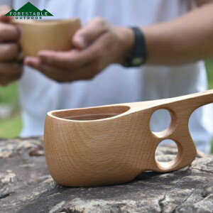 カップ 木製 アウトドア ククサカップ 130ml FORESTABLE M 籐芸 ( コップ タンブラー マグカップ 木製食器 アウトドア食器 キャンプ フリーカップ 洋食器 食器 ビーチ材 テーブルウェア 割れない
