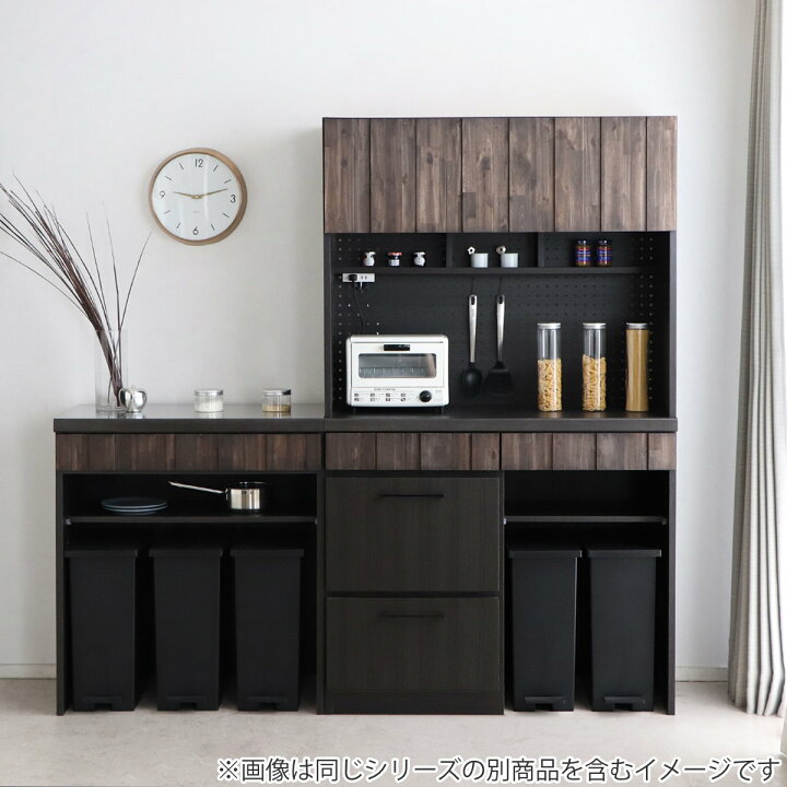 楽天市場】キッチンボード 食器棚 板扉上台 ダスト下台タイプ RESE 幅 