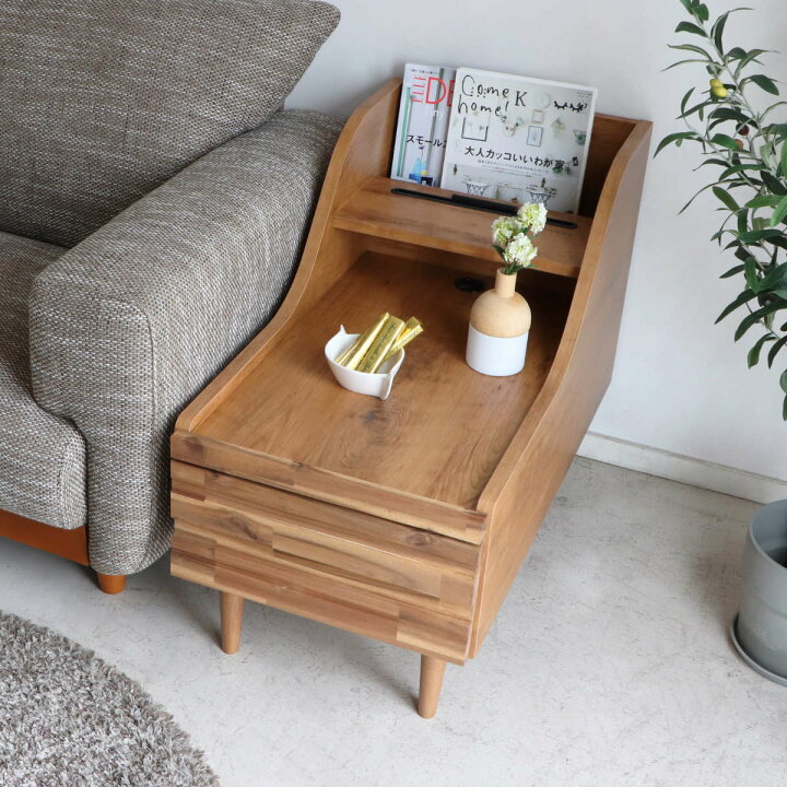 楽天市場】サイドテーブル 高さ59cm 天然木 日本製 （ ソファサイド  
