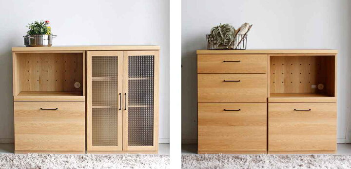 楽天市場】組合せ家具 キャビネット ガラス戸タイプ TRACT 約幅60cm  