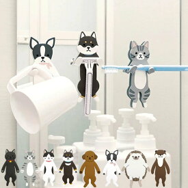 フック 吸着 スティッキーフレンズ アニマル かわいい はがせる 吸着式フック クロネコ （ 壁 引っ掛け 穴開けない 小物収納 吊り下げ 冷蔵庫横 メガネ収納 小物掛け 鍵フック 小物フック 壁掛け キッチン小物 小物 収納 吸着シート ）【39ショップ】