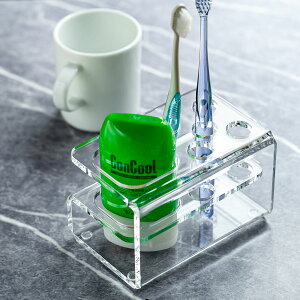 【レビュー特典付き】 歯ブラシスタンド amenist アクリル製 G型 日本製 ( アメニスト 歯ブラシ スタンド ホルダー 歯ブラシ立て 5本 クリア 滑り止め バス 洗面所 収納 歯磨き粉 国産 透明 )