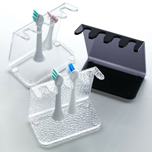 【レビュー特典付き】 電動歯ブラシスタンド amenist アクリル製 日本製 ( アメニスト 電動歯ブラシ スタンド ホルダー 替えブラシ 歯ブラシ立て 4本 クリア 滑り止め バス 洗面所 収納 吊り