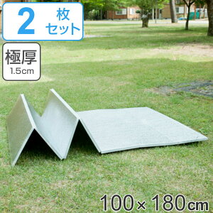 レジャーシート 厚手 アルミ 幅100cm 2枚組 極厚 15mm 折りたたみ レジャーマット ( アルミマット マット クッション ピクニックシート コンパクト 敷物 シート キャンプマット アウトドア用品